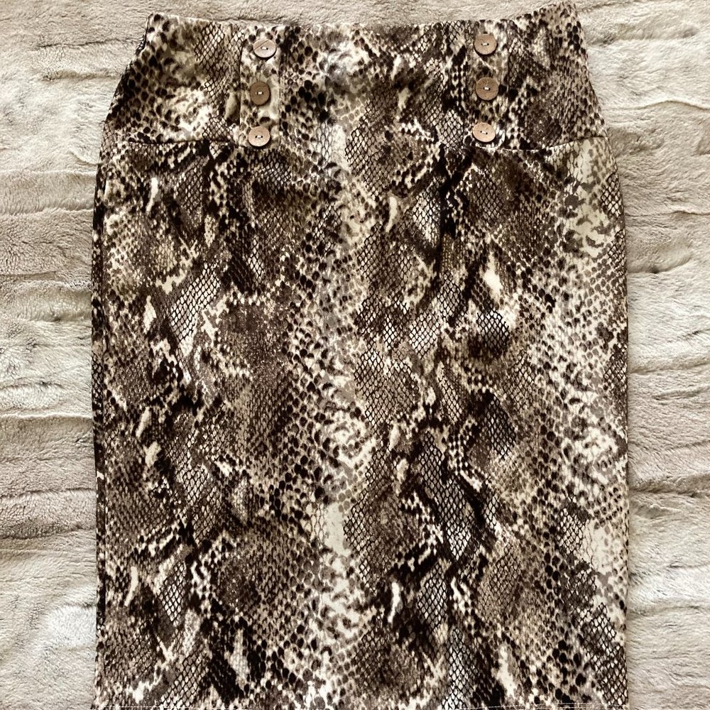 Lrg Snake Print Skirt